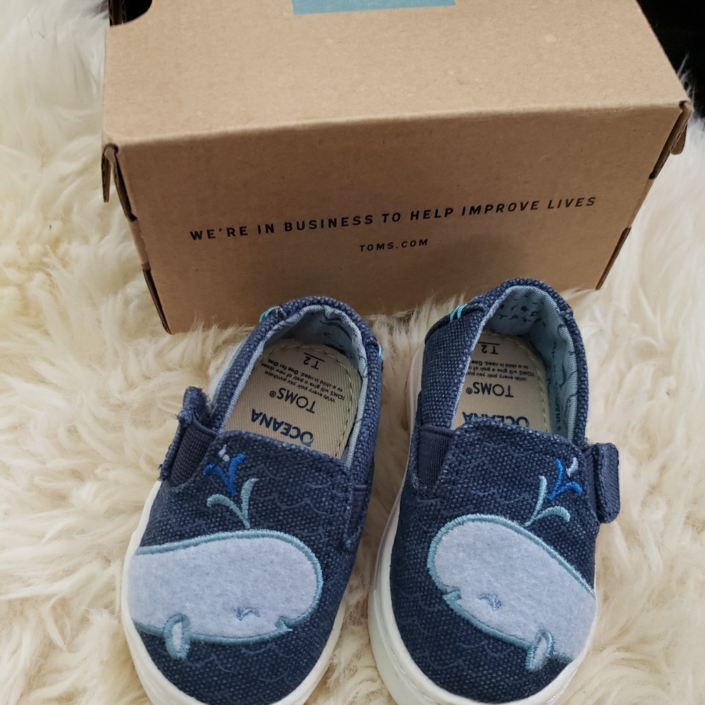 Tom's Whale Baby Shoes